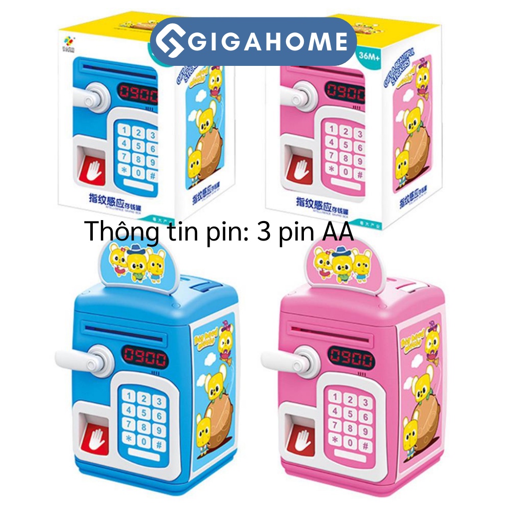 Két Sắt Điện Tử Mini Có Khóa Vân Tay Và Mật Khẩu Thông Minh Cho Bé GIGAHOME 9661