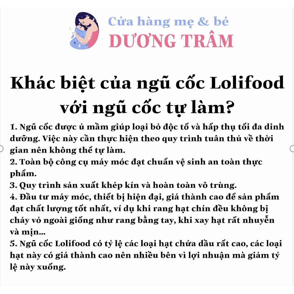 [LOLIFOOD LONG LIÊN]  Ngũ cốc mẹ bầu Pregnlife – Dinh dưỡng cho mẹ & bé, con tăng cân phát triển toàn diện, mẹ thon gọn