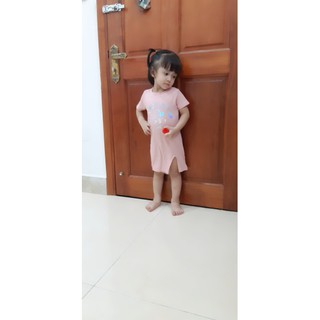 Váy Đầm ôm Body dài xẻ cho Bé Gái từ 5 tháng đến 4 tuổi