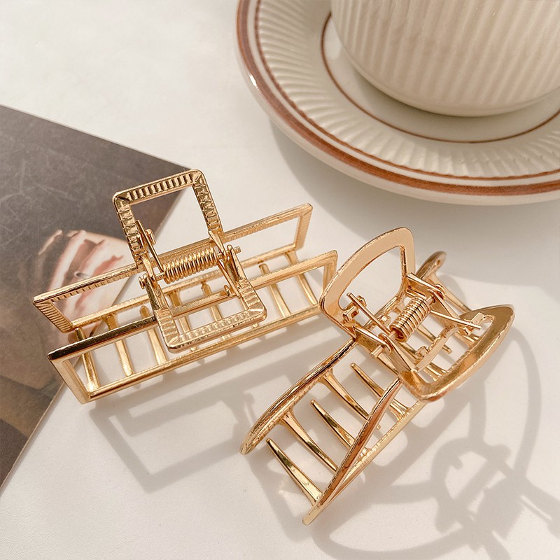 Kẹp Tóc Hợp Kim Cỡ Lớn Kiểu Hàn Quốc Xinh Xắn Cho Nữ