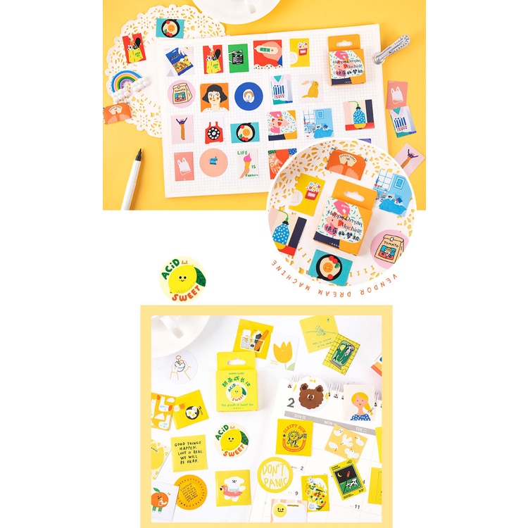 Set 46 miếng dán trang trí dễ thương