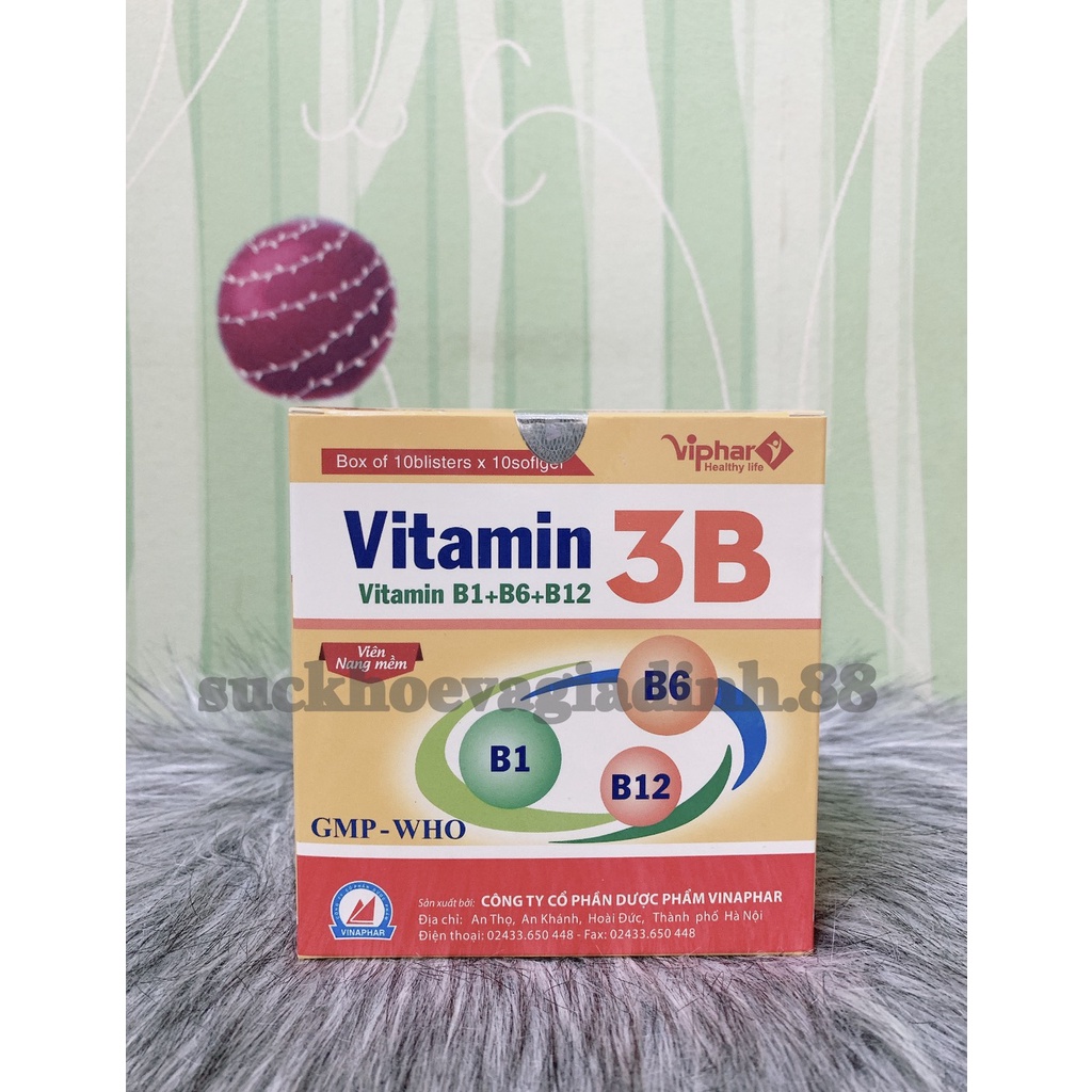 Viên uống Vitamin 3B B1-B6-B12 (hộp 100 viên)