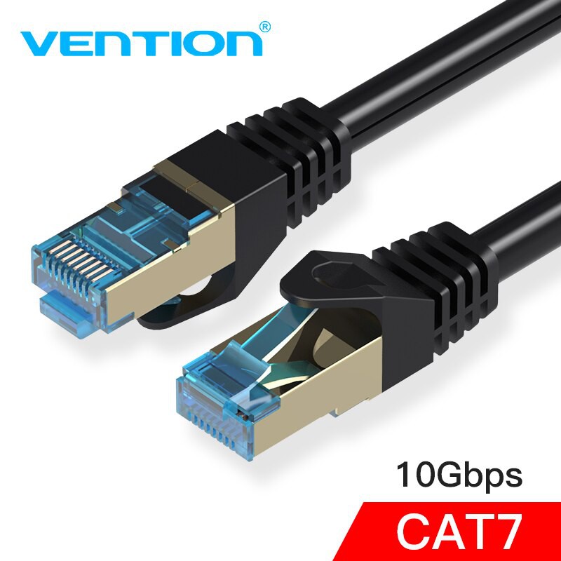 Dây cáp mạng CAT6 + CAT7 Vention tốc độ đường truyền 10Gbps/40Gbps