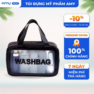 Túi đựng mỹ phẩm, túi đựng đồ trang điểm trong suốt chống thấm nước Washbag