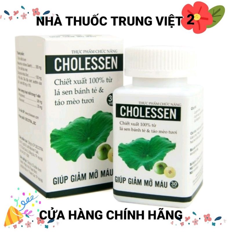 Viên uống CHOLESSEN - Hỗ trợ giảm Cholesterol máu, người bị gan nhiễm mỡ