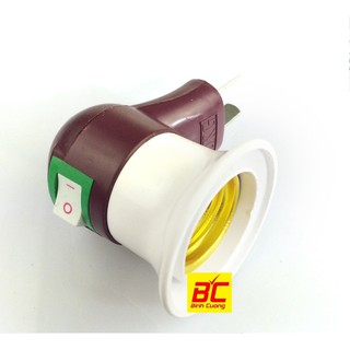 Combo 10c Đuôi bóng đèn có công tắc E27