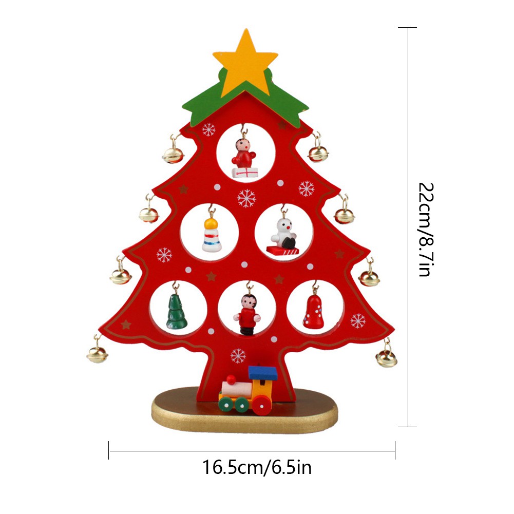 Cây Thông Noel Bằng Gỗ Một Lớp 22cm Trang Trí Giáng Sinh