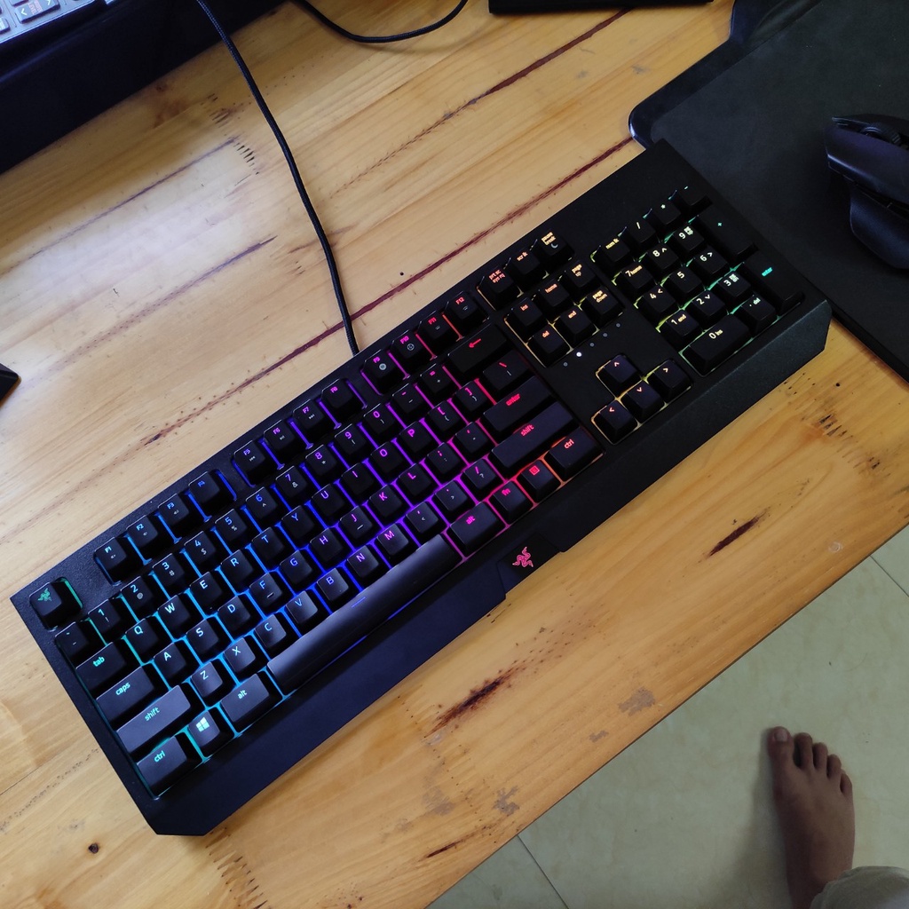 BÀN PHÍM CƠ CHƠI GAME RAZER BLACKWIDOW 2019 GREEN SWITCH - Bàn phím chơi game có led RGB đẹp hơn Logittech