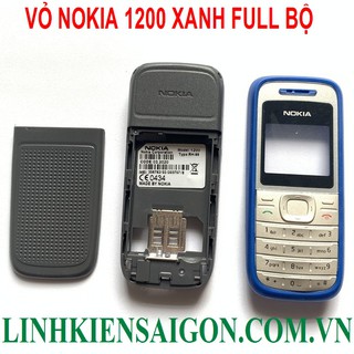 VỎ NOKIA 1200 FULL BỘ MÀU XANH