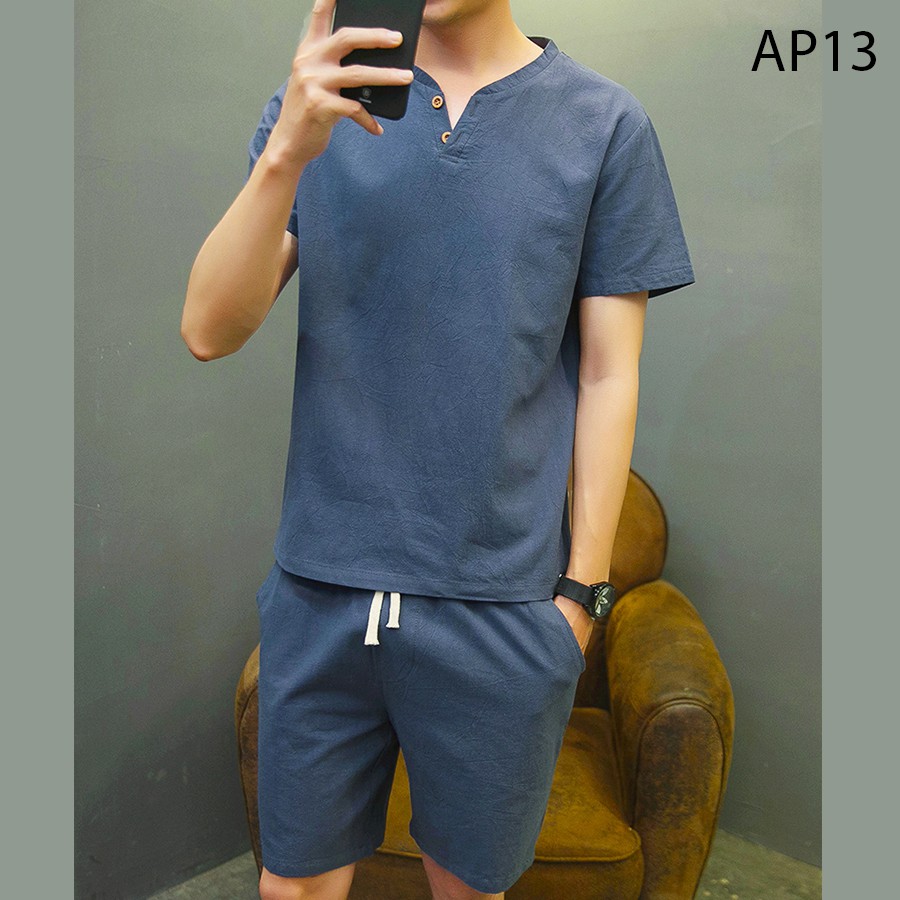 Bộ ngắn tay đũi nam trẻ trung - AP13A | BigBuy360 - bigbuy360.vn