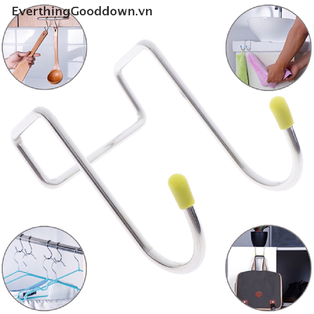 Everthinggooddown 1 Móc Treo Đồ Hình Chữ S Đôi Bằng Thép Không Gỉ Gắn Tường Nhà Bếp Nhà Tắm