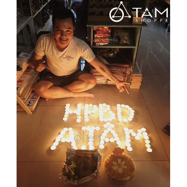 10 viên nến tealight 4h hoa mai không khói