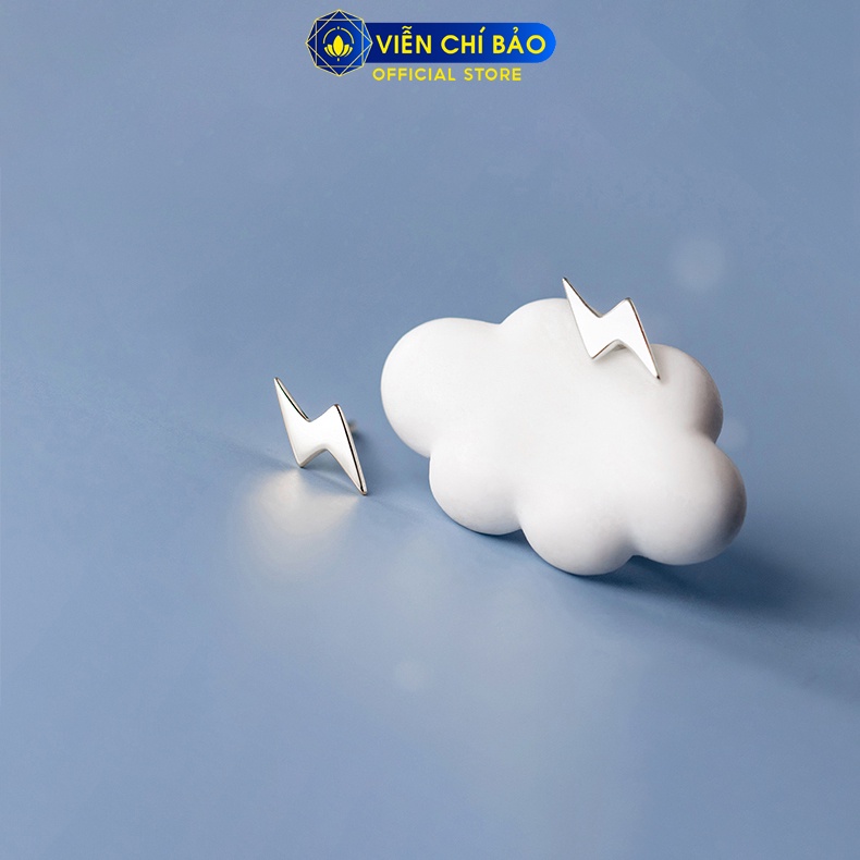 Bông tai bạc nữ Tia sét Flash cá tính chất liệu bạc 925 thời trang phụ kiện trang sức nữ Viễn Chí Bảo B400582