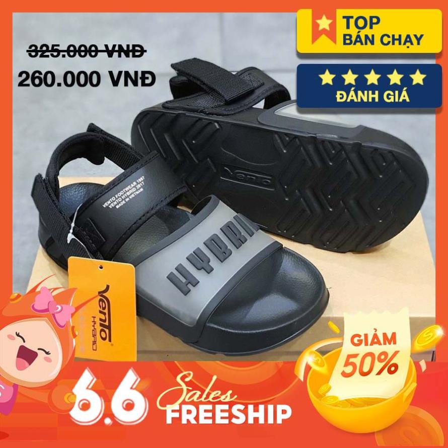 GIÀY SANDAL VENTO CHÍNH HÃNG FL18-ĐEN [ẢNH THẬT-Full size 35-44]  [SANDAL NAM NỮ] -new221