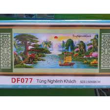 Tranh đính đá kim cương AB Tùng Nghênh Khách DF077 (chưa đính)