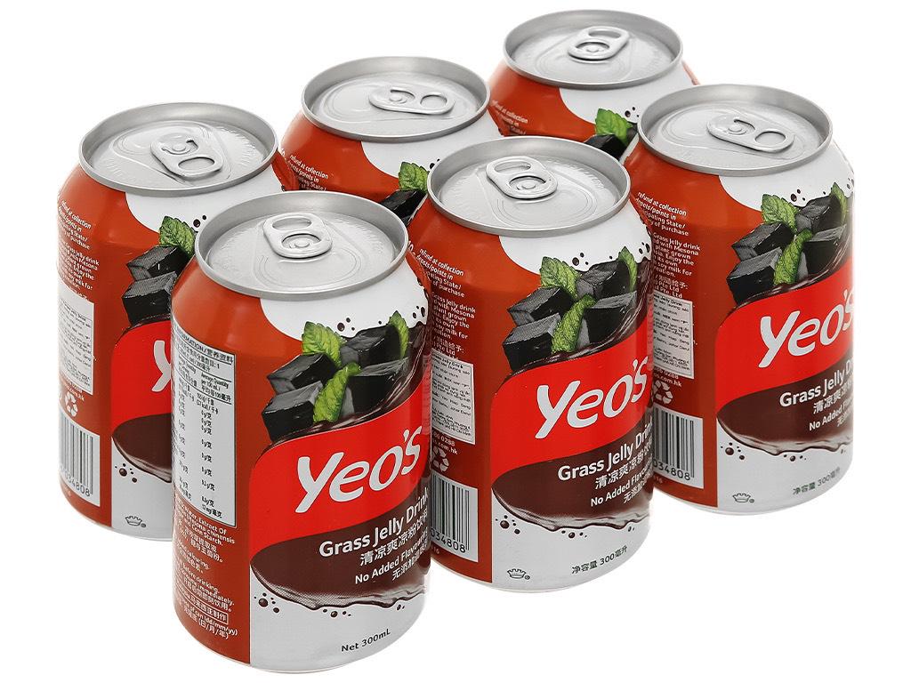 LỐC NƯỚC SƯƠNG SÁO YEO'S 6 LON 300ML