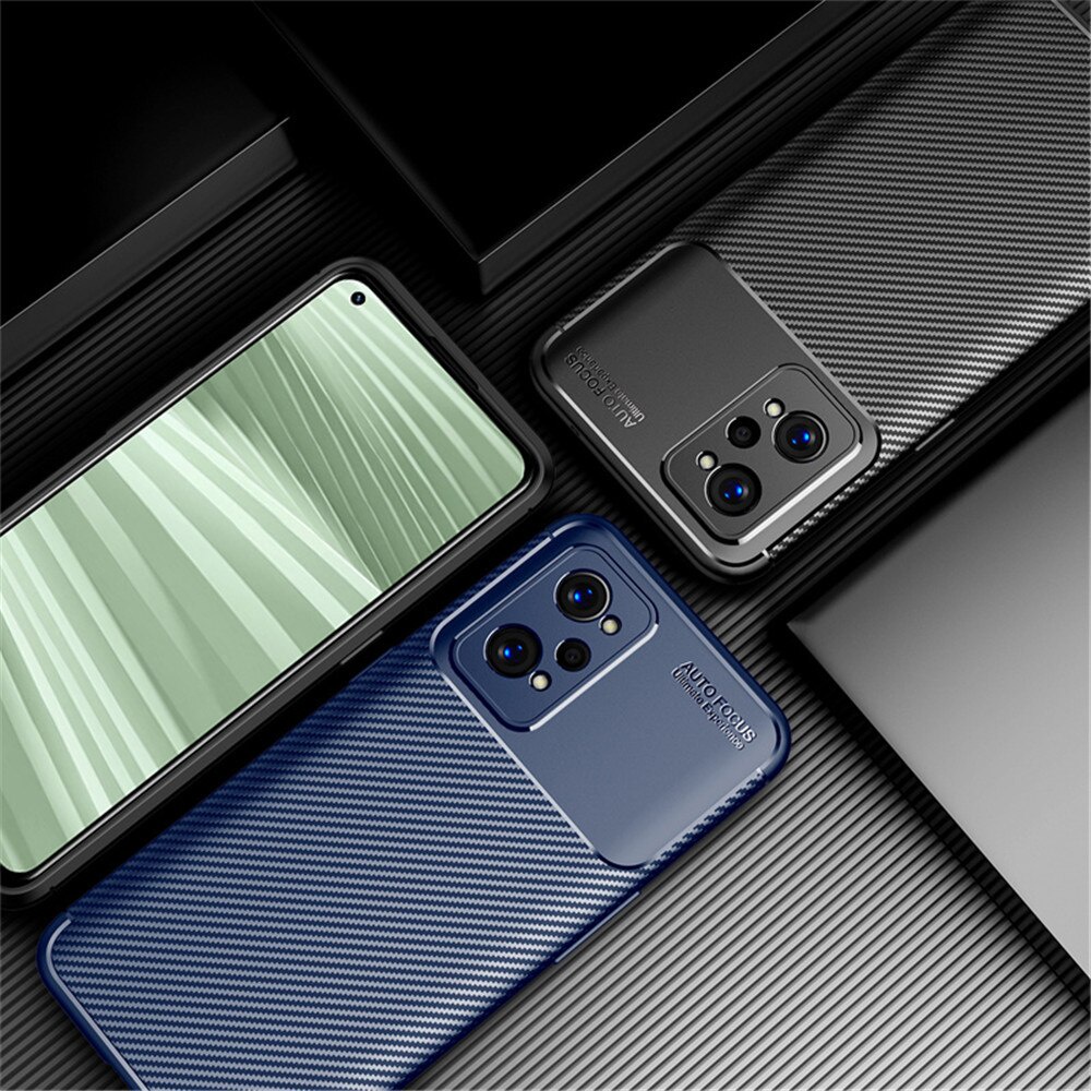 For Realme GT2 Pro Case Matte Carbon Fiber Back Cover On RealmeGT2 Realmy GT 2 G T 2Pro GT2Pro Soft TPU Bumper Shockproof Coque