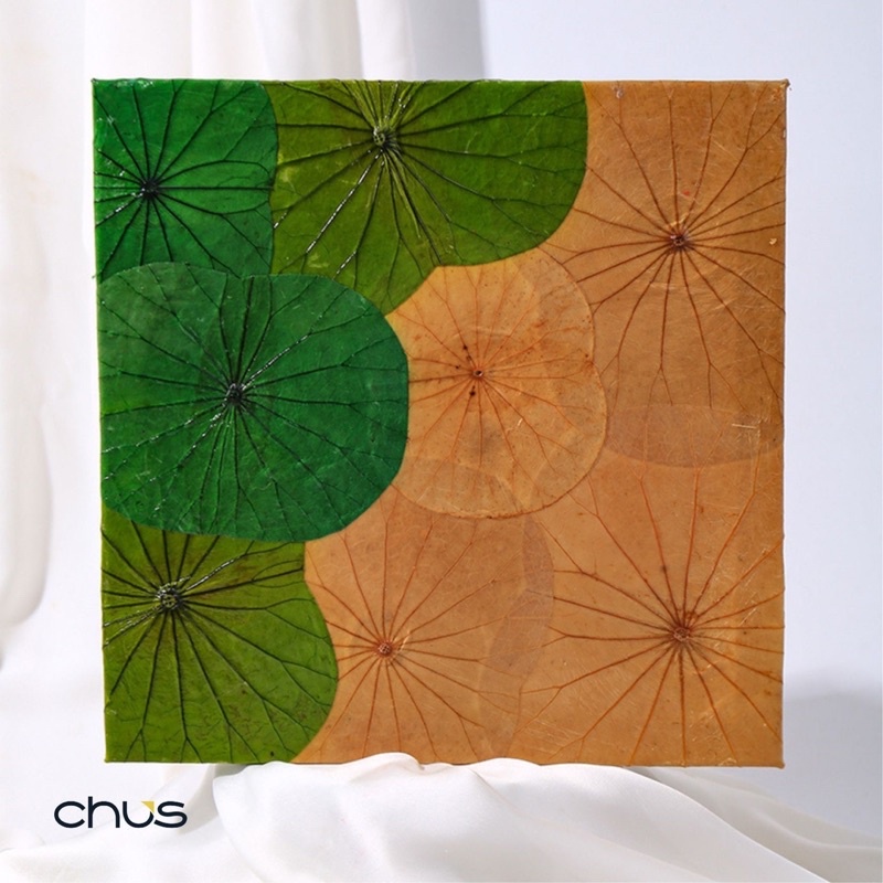 TRANH CANVAS LÁ SEN / sản phẩm decor độc đáo