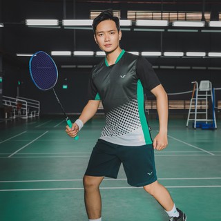 Áo cầu lông badminton nam AVT03 co giản, thấm hút mồ hôi, chuẩn form