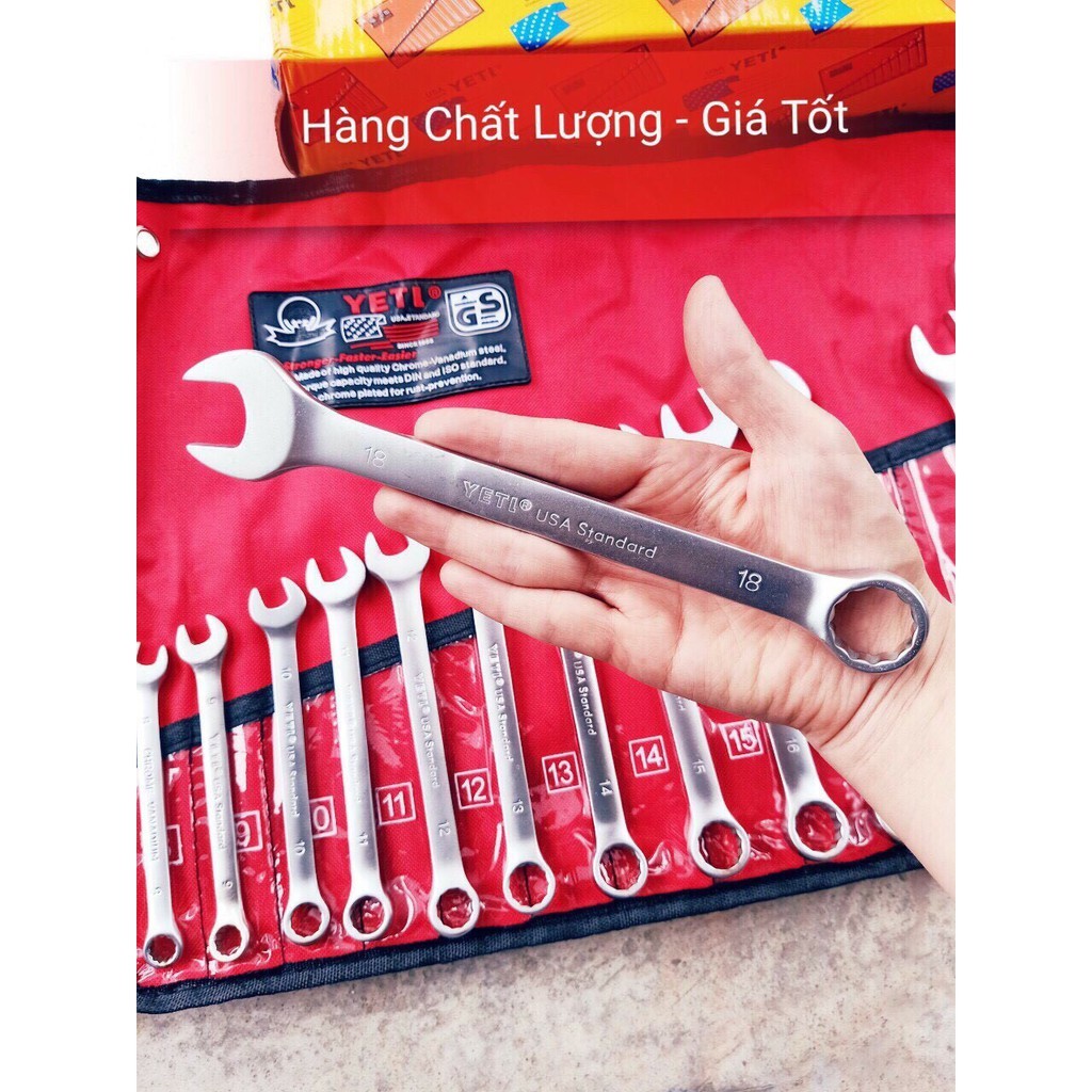 Cờ lê yeti 14 chi tiết 8-24 . cle mở ốc . bộ vòng miệng