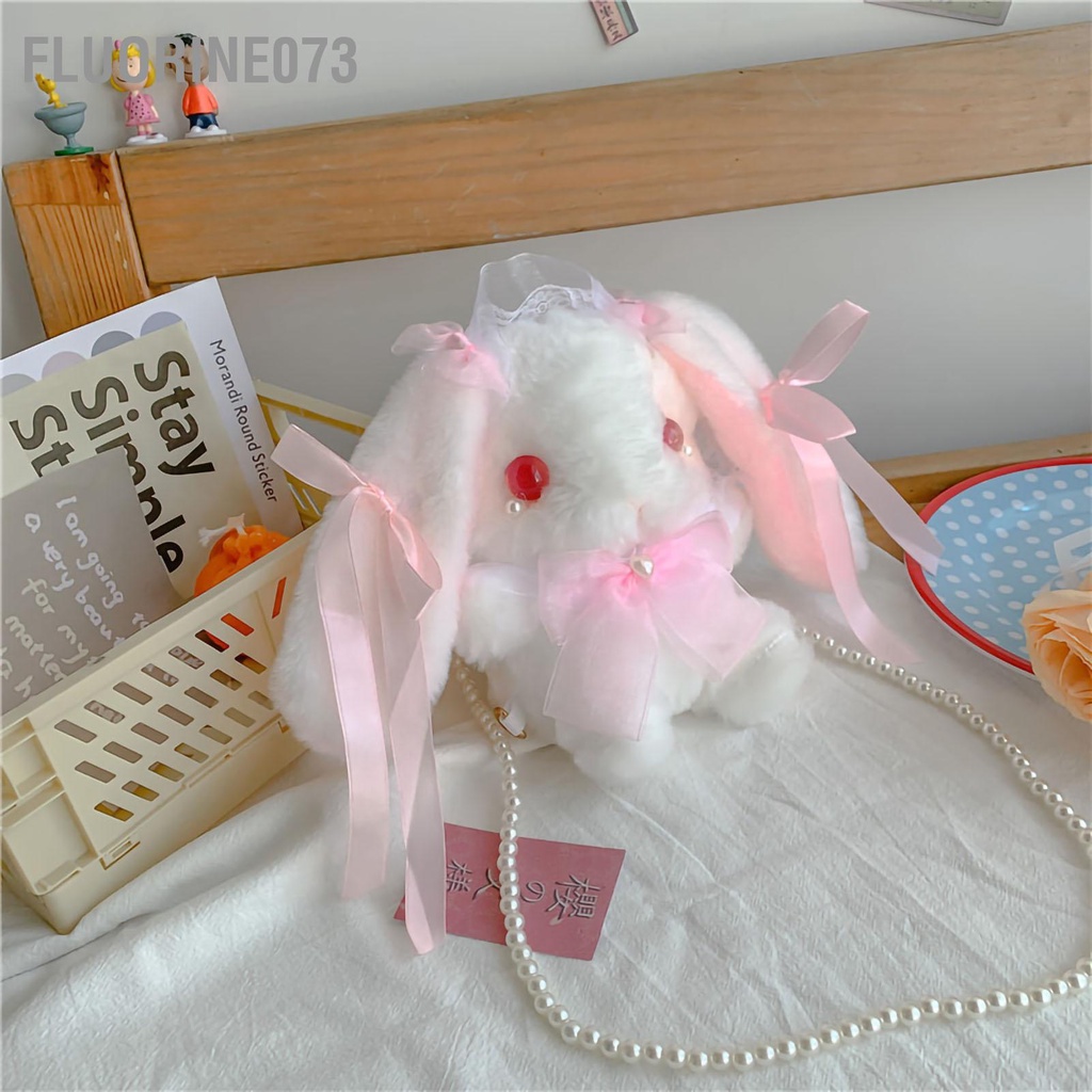 Lolita Thỏ Dễ Thương Túi Nhật Bản JK Cô Gái Phong Cách Trái Tim Búp Bê Dễ Thương Sang Trọng Túi【By】
