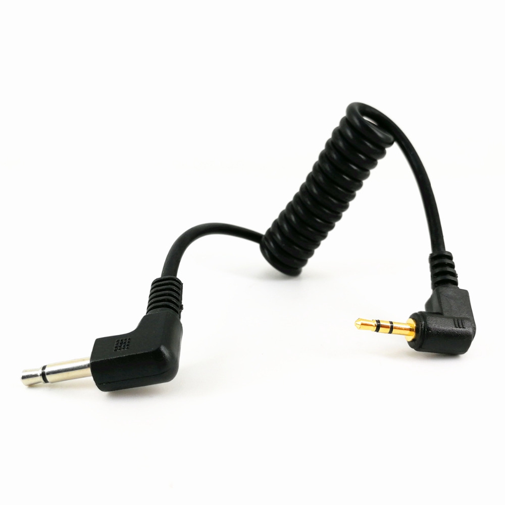 2.5-3.5 2.5mm Male to 3.5mm Male Sync PC Cable Cord for Studio Photography Strobe Flash Speedlite