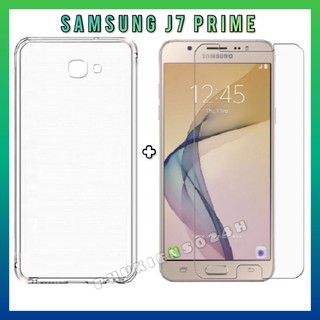 ỐP DẺO SILICON TRONG SUỐT + CƯỜNG LỰC TRONG SUỐT KHÔNG FULL SAMSUNG J7 PRIME