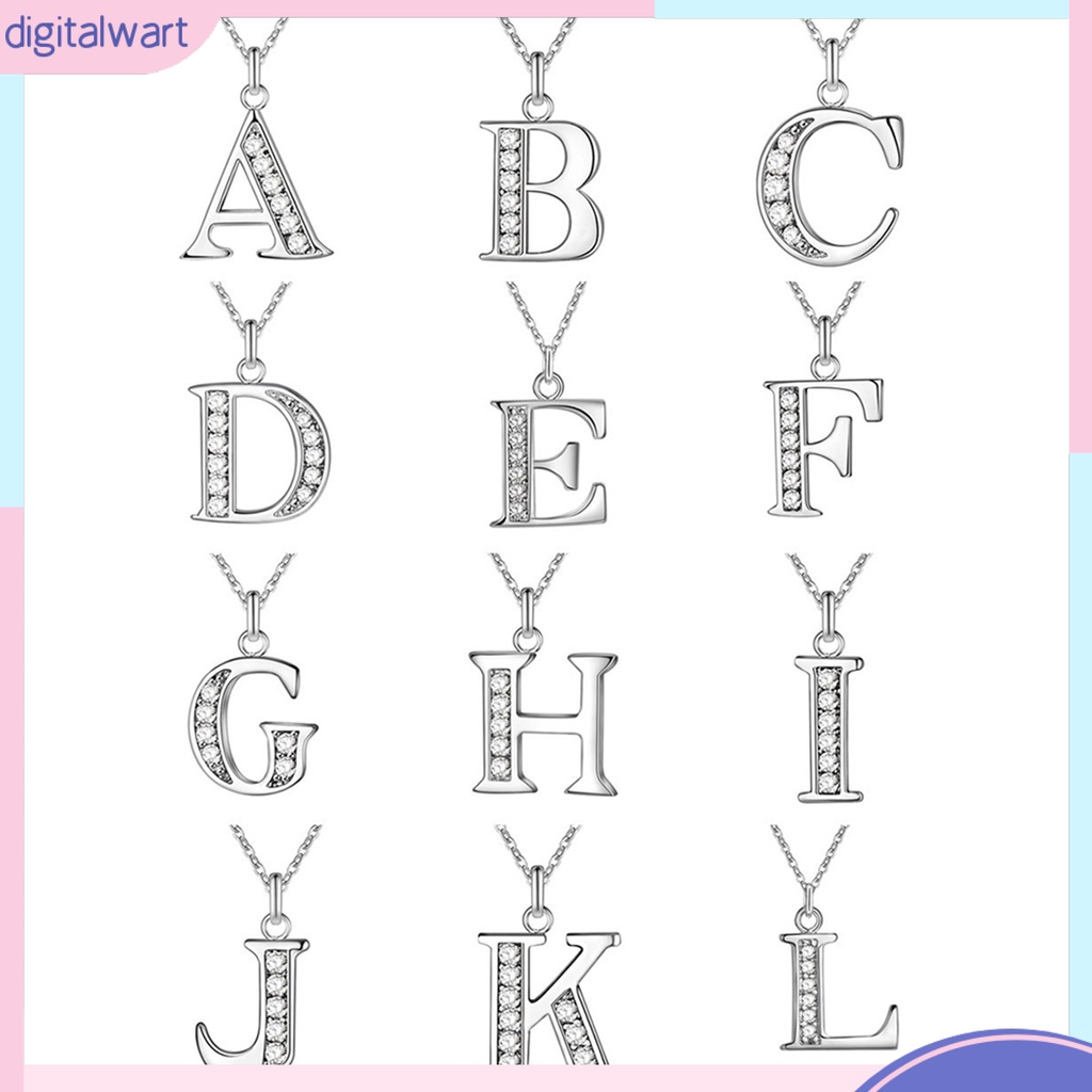 Dây chuyền đính mặt chữ cái lấp lánh pha lê thời trang