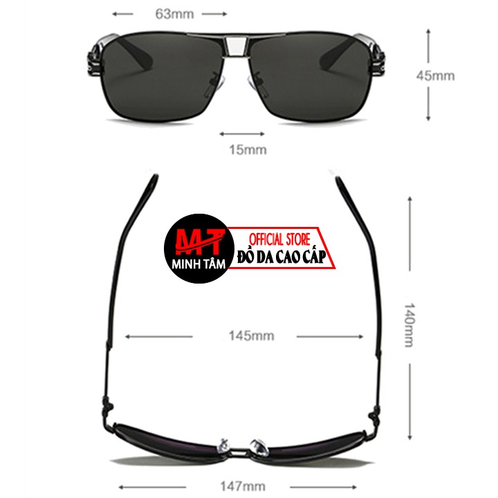 [Mã FASHIONMALLT4 giảm 15% tối đa 30K đơn 150k] Mắt kính Minh Tâm thời trang Polarized phân cực MT377 , 3 màu | BigBuy360 - bigbuy360.vn