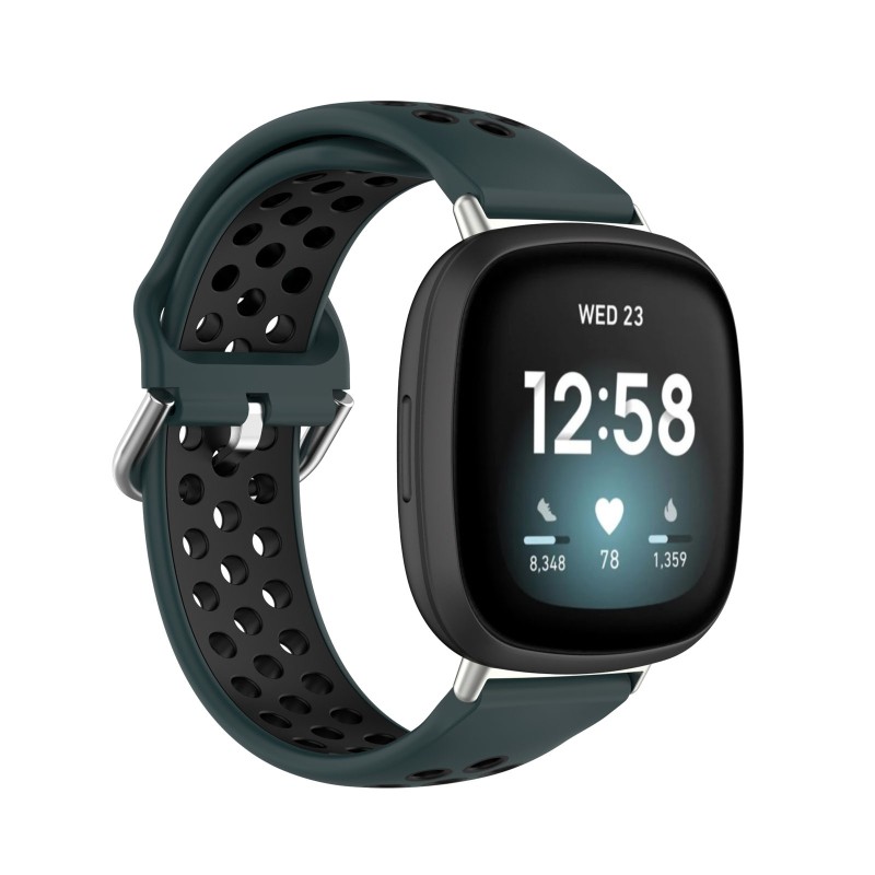 Dây Đeo Thay Thế Chất Liệu Silicon Màu Trơn Cho Fitbit Versa 3