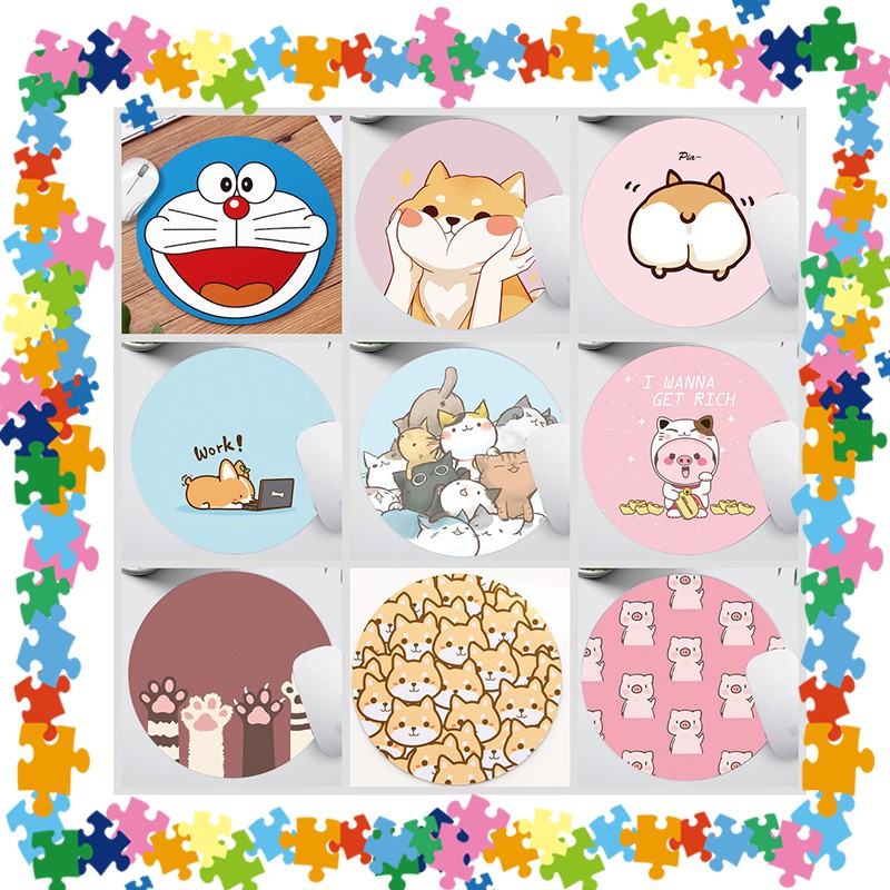 Miếng lót chuột, Bàn di chuột hình tròn 20 x 20cm giá siêu rẻ siêu cute