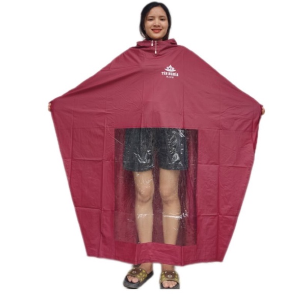 áo mưa choàng nhựa pvc có bóng kình đi đêm ( áo mưa tín nghĩa)