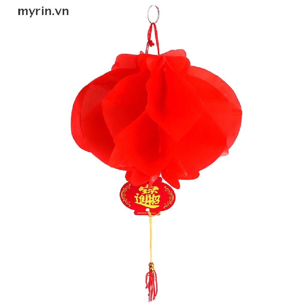 Set 6 Lồng Đèn Giấy Màu Đỏ Dùng Trang Trí Năm Mới 2020