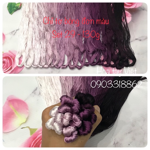 Set chỉ thêu tơ bóng số 29( 100gam)