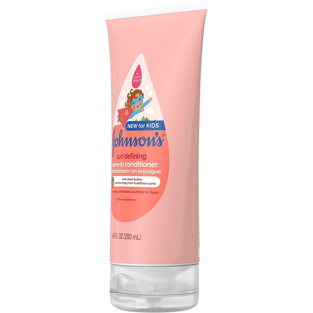 Kem ủ tóc dành cho trẻ Johnson's Curl Defining Tear-Free Kids' Leave-in Conditioner with Shea Butter 200ml