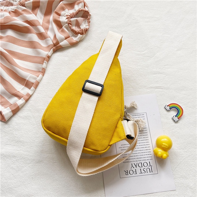 Túi Đeo Chéo Canvas Họa Tiết Hoạt Hình Dễ Thương Cho Bé Gái