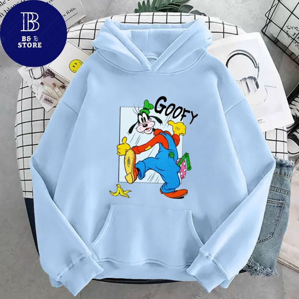 ÁO KHOÁC HOODIE NỈ UNISEX IN GOOFY SIÊU CUTE ÁO KHOÁC HOODIE LOCAL BRAND FORM RỘNG NAM NỮ NHIỀU MÀU