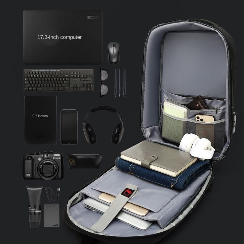 Ba Lô Vỏ Cứng Cỡ Lớn Chống Trộm Đựng Máy Tính 17 Inch Cho Nam