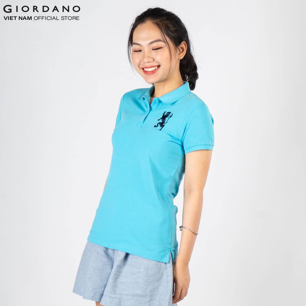 Áo Thun Nữ Giordano Polo Màu Xanh 0531738115