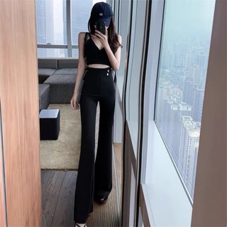 Quần ống loe cạp cao