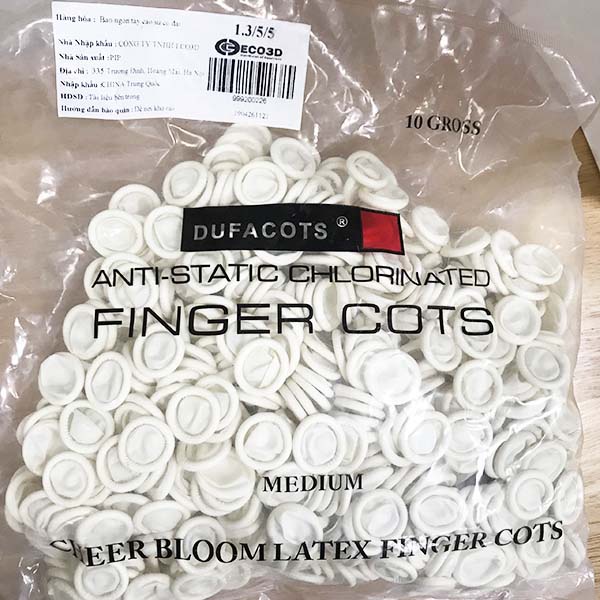 Bao ngón tay cao su y tế bọc đầu ngón tay xỏ 1 ngón dày dặn, chống tĩnh điện