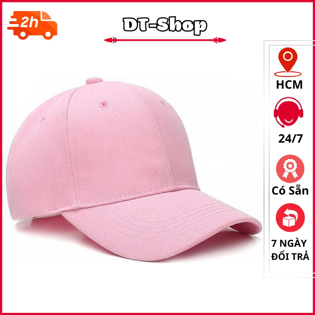 ⚡Giá Rẻ⚡Mũ lưỡi trai Unisex Basic chất liệu vải Kaki, nón kết trơn Hàn Quốc đủ màu form đẹp