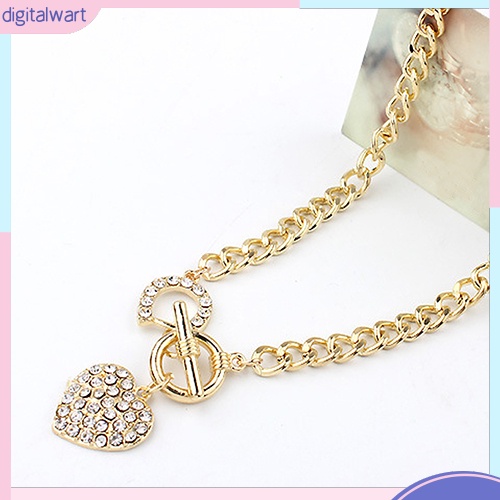 Dây Chuyền Mặt Trái Tim Đính Đá Thời Trang Cho Nữ