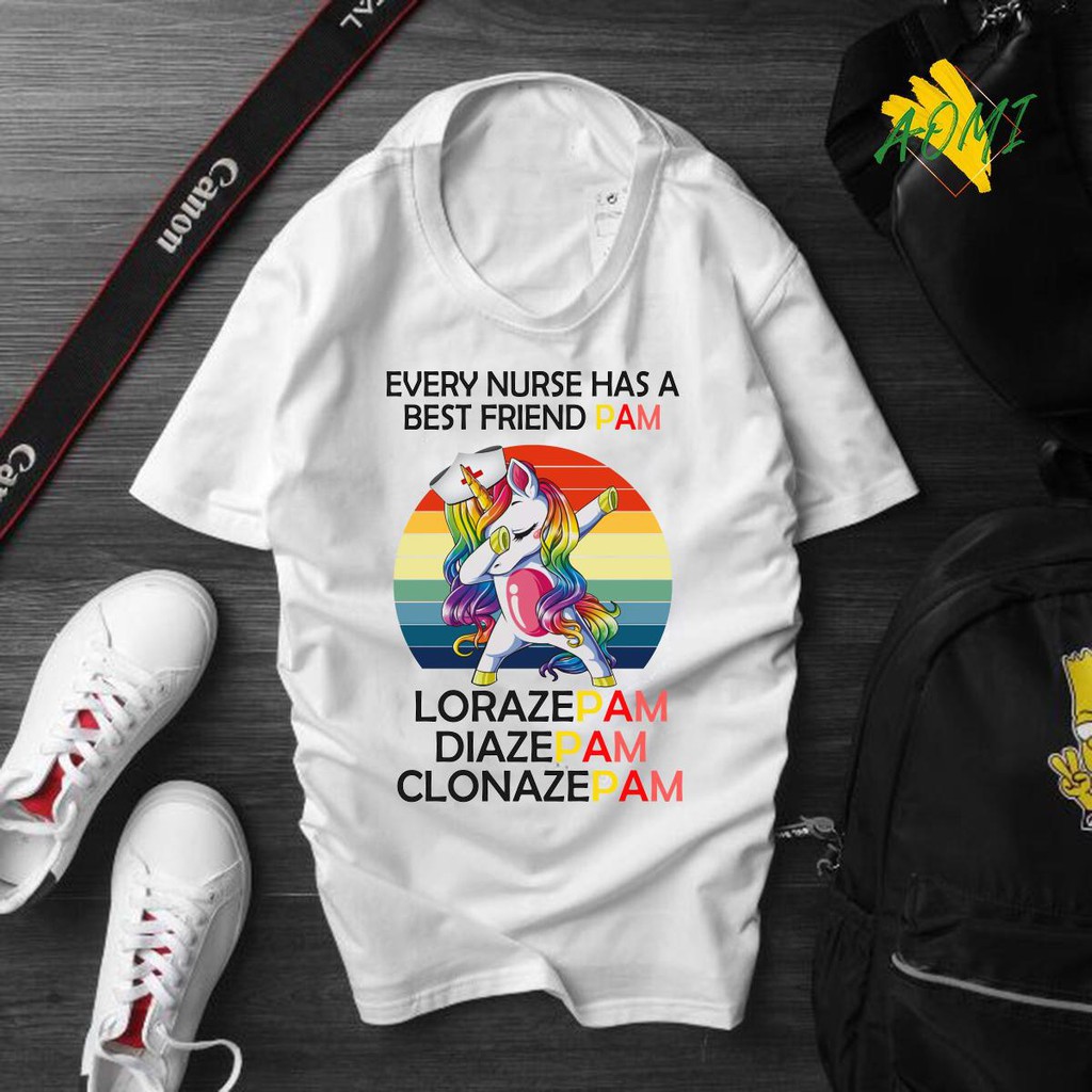 ÁO THUN UNISEX AOMI NURSE BEST FRIEND TAY NGẮN TAY LỠ NAM NỮ CHẤT VẢI LOẠI MỘT