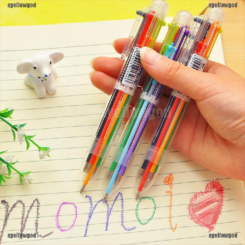 Bút Bi Sáu Màu Sắc Sáng Tạo