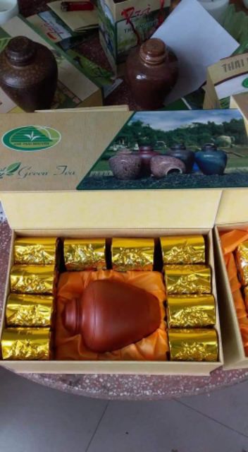 Set hộp đựng trà cao cấp 1kg gồm hũ + hộp + túi. Đi biếu quá ưng | BigBuy360 - bigbuy360.vn