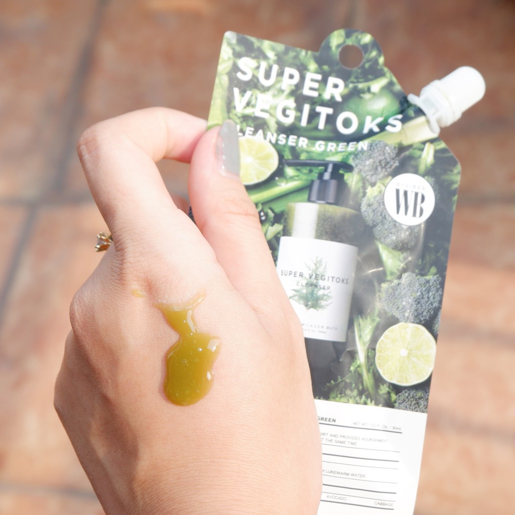 Sữa rửa mặt rau củ Super vegitoks cleanser Wonder bath chai 30ml NPP Shoptido
