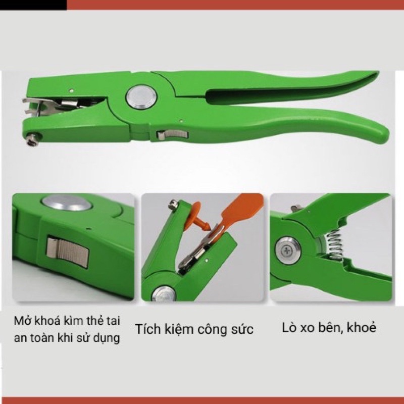 Kìm bấm thẻ tai bò dê heo