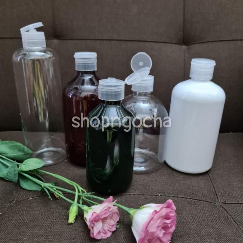 Chai Chiết Mĩ Phẩm ❤ GIÁ TỐT NHẤT ❤ Chai nhựa pet Nắp bật 300ml,500ml chiết mỹ phẩm , phụ kiện du lịch