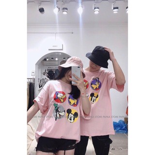 [Có Sẵn] Kèm Ành Thật _ Áo Thun Đôi Nam Nữ Tay Lỡ Form Overtee [CHUỘT MICKEY] Siêu Rộng, Chất Thun Cotton 4 Chiều Đẹp